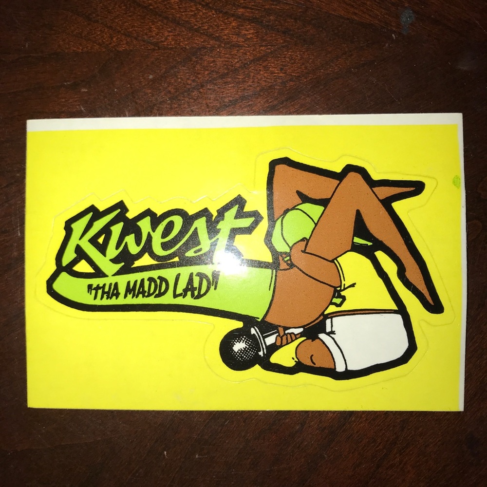VTG Kwest Tha Madd Lad Logo Promo Sticker Rare Rap 1994 Original NOS ILL Labels